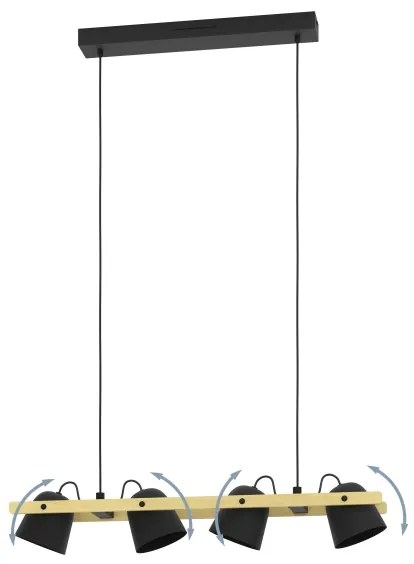 Lustră LED RGBW dimabilă pe cablu Eglo 900883 HORNWOOD-Z 4xLED/3,7W/230V