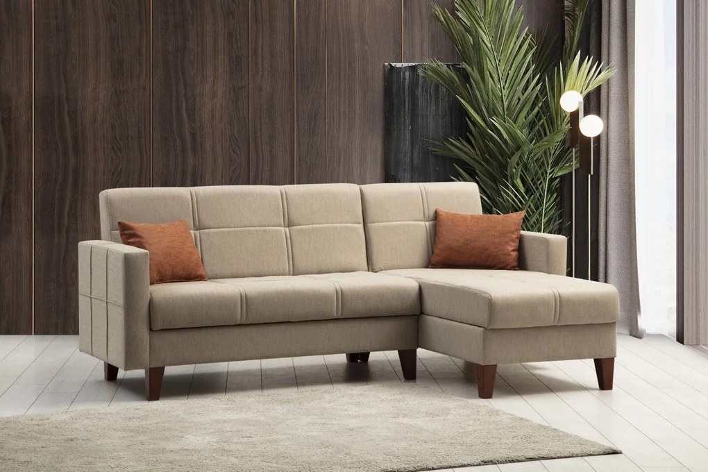 Canapea extensibilă de colț Polya - Beige