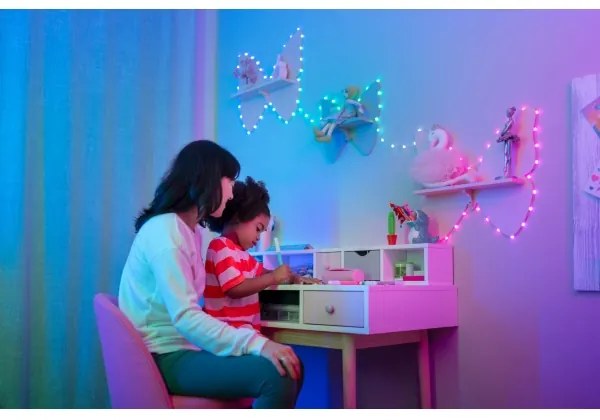 Instalație LED RGB dimabilă de Crăciun 100xLED 8 m USB Wi-Fi Twinkly TWKS100RGB-T