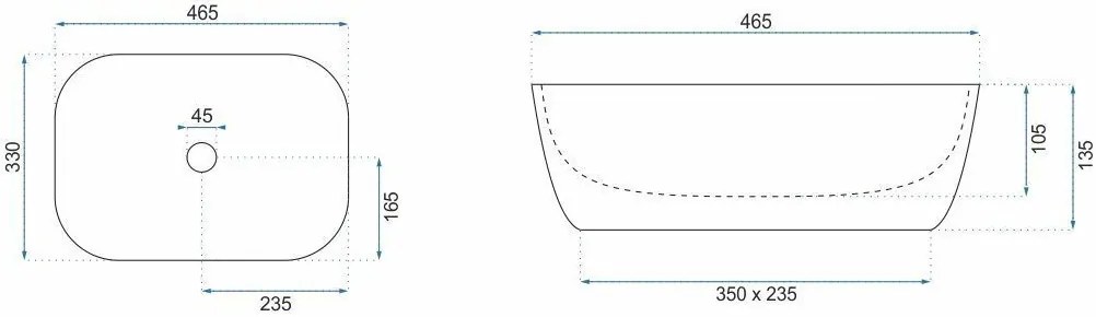 Lavoar pe blat Rea Belinda cupru periat negru mat