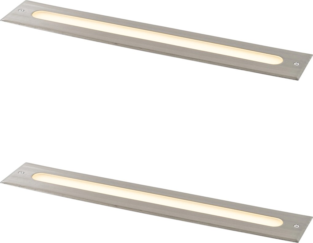 Set de 2 spoturi moderne de sol din oțel 50 cm, inclusiv LED IP65 - Eline