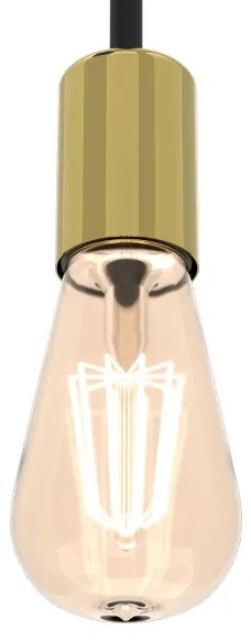 Aplică FLAME 2xE27/60W/230V neagră/aurie