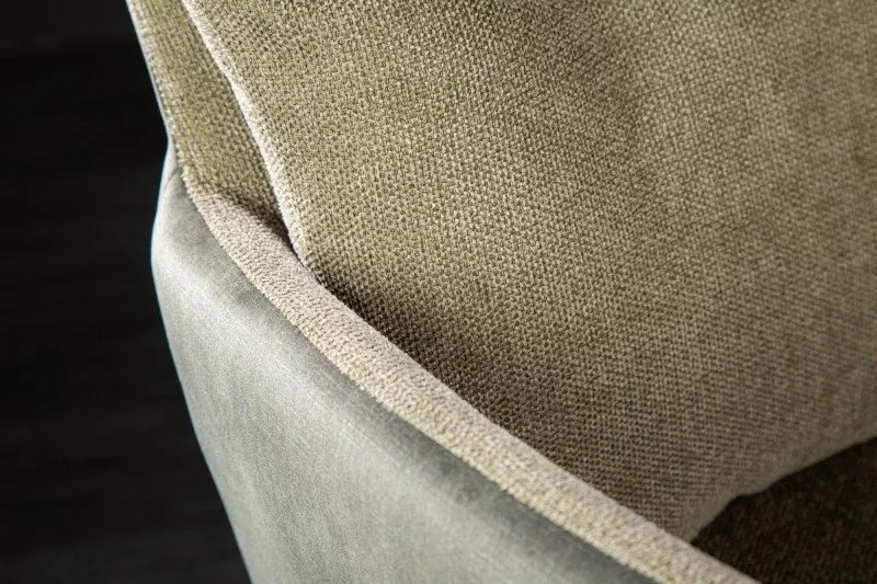 Set 2 scaune pivotante Big George, catifea/ tesatura verde