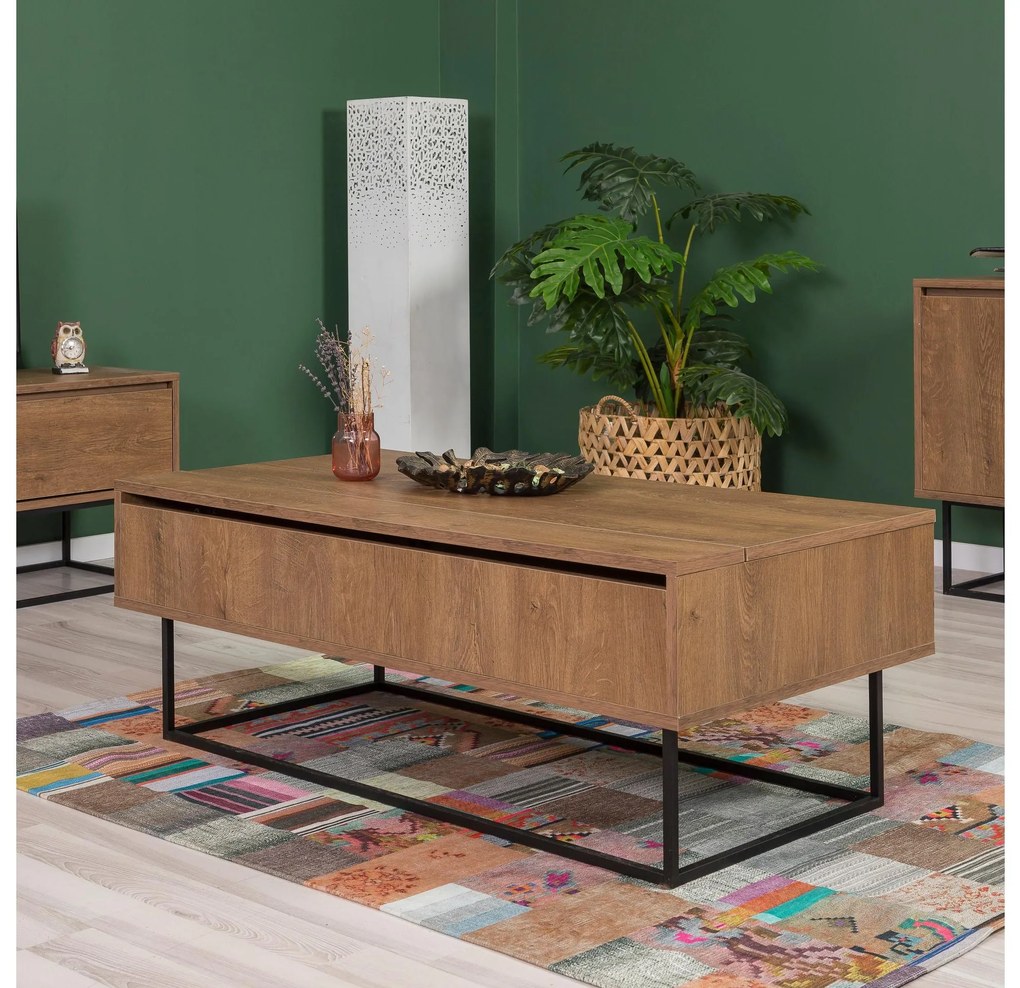 Set mobilier living Laxi 4 (nuc + negru). 1107127