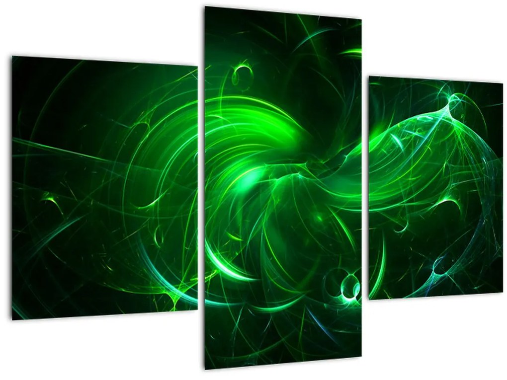 Tablou - abstracție verde (90x60 cm)