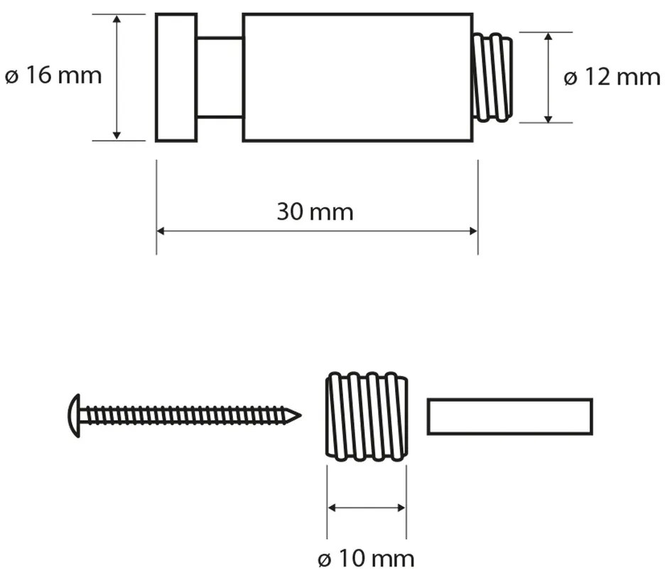 SAPHO XR212 X-Round cuier 3 cm, argintiu