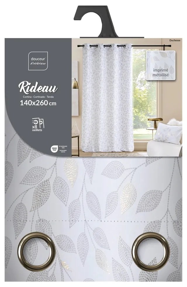 Draperie albă 140x260 cm Duchesse – douceur d'intérieur