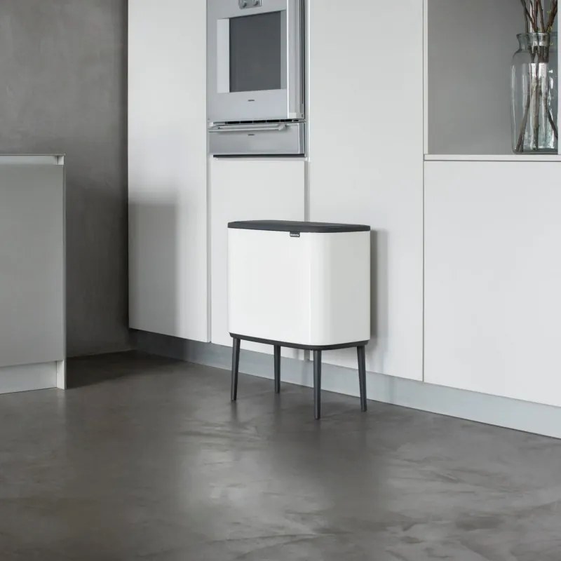 Cos de gunoi Brabantia Bo Touch 651110, 11+23 L, Deschidere lina si silentioasa, Deschidere mare, Alb