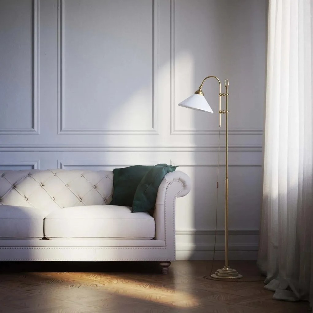 Lampa de podea stil clasic italian din alama Fiordo