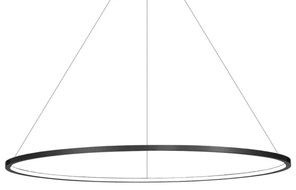 Lustră LED suspendată pe cablu SATURNO, 65 W, 230 V, Ø 120 cm, IP44, negru