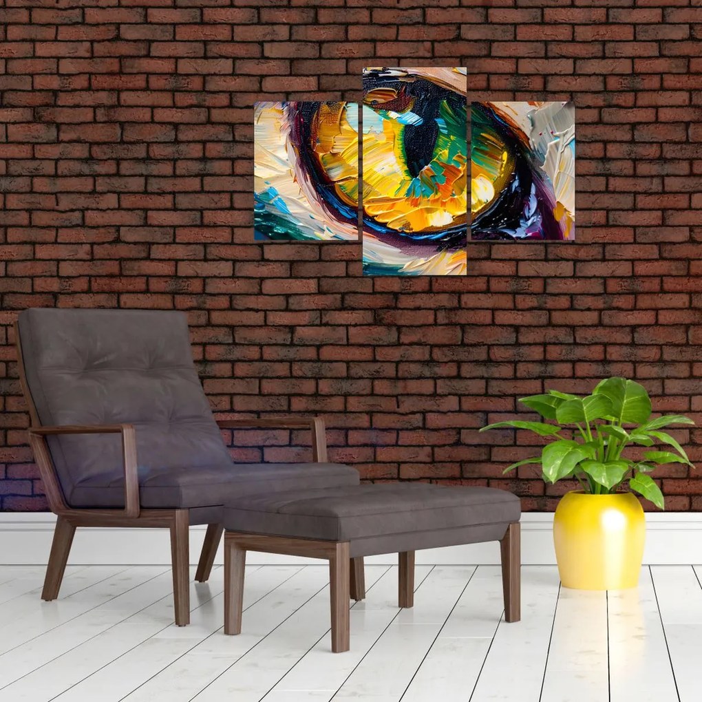 Tablou - Ochi de pisică Pictură (90x60 cm)