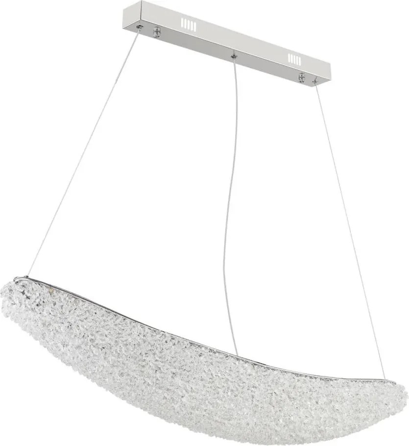 Globo 68524-40 - Lustru LED dimabil pe cablu KRISTALLA LED/40W/230V crom lucios + telecomandă