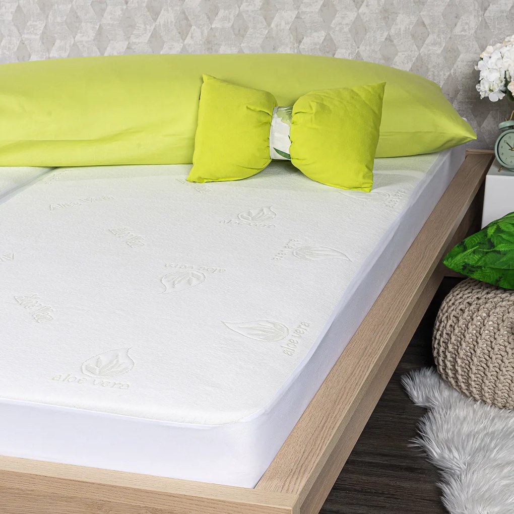 Protecție saltea 4Home Aloe Vera cu bordură, 160 x 200 cm