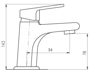 RAV Slezák COLORADO CO126.0 - baterie pentru lavoar, 14,3 cm, crom lucios