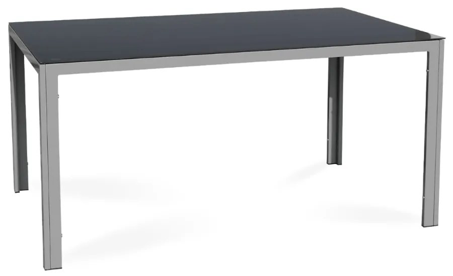 Masa de gradina Fargo 2, dreptunghiulara, neagra/gri