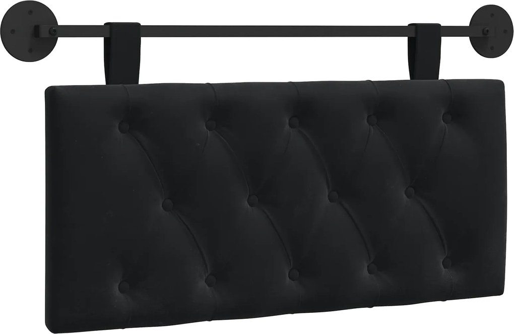 vidaXL Cap de pat suspendat Pe perete Negru 100 x 55 x 7 cm Catifea