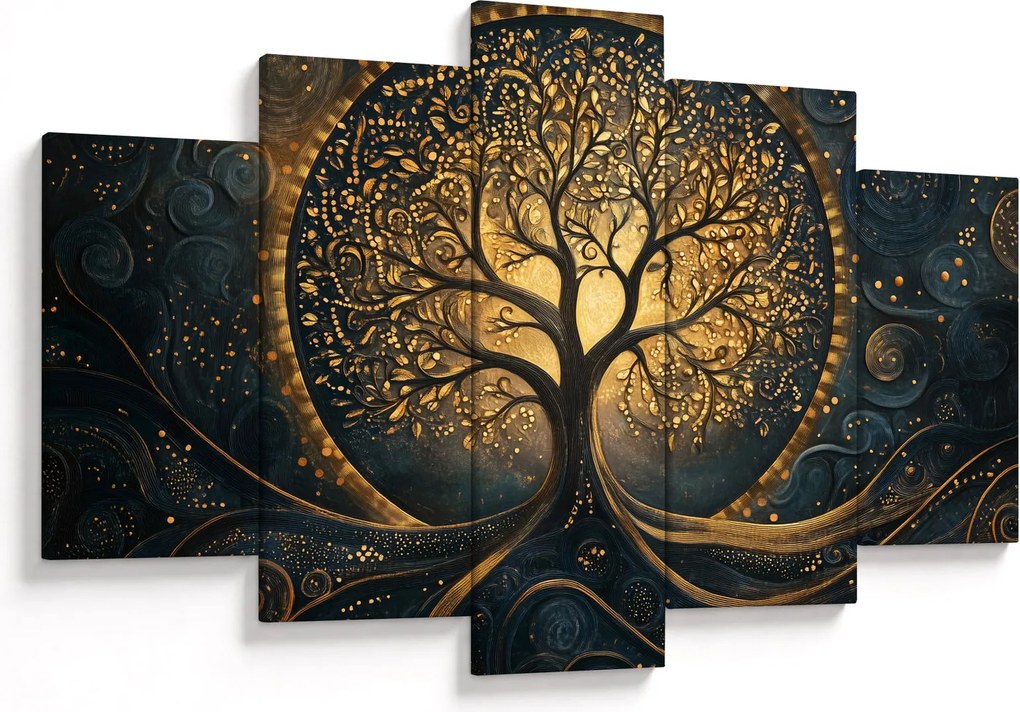Tablou – Arbore cu aură aurie (150x105 cm)