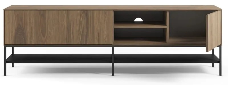 Comodă TV în culoare naturală cu aspect de lemn de stejar 180x55x35 cm Amira – Marckeric