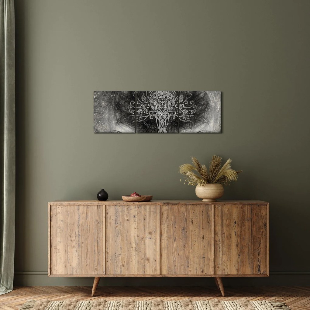 Tablou - Copacul vieții (cu ceas) (90x30 cm)