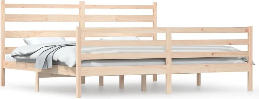 vidaXL Cadru de pat, 200x200 cm, lemn masiv de pin