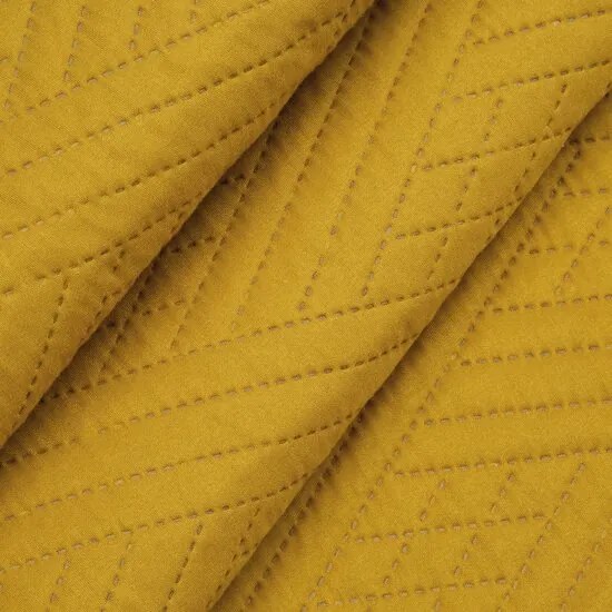 Cuvertură modernă galbenă cu model geometric Lăţime: 170 cm | Lungime: 210 cm