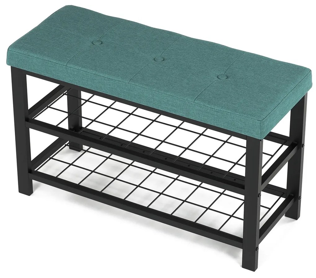 Raft pentru pantofi cu 2 rafturi, verde