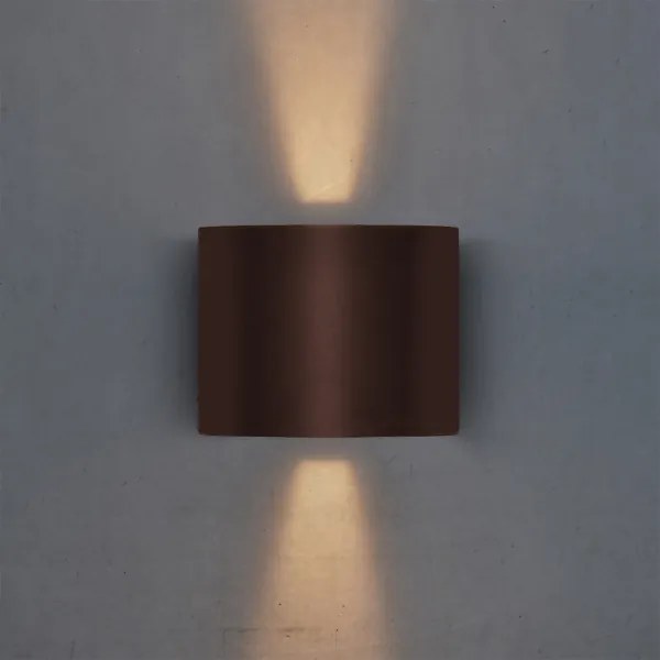 Brilagi - Aplica de perete LED pentru exterior RONDO, 6 W, 230 V, maro, IP54