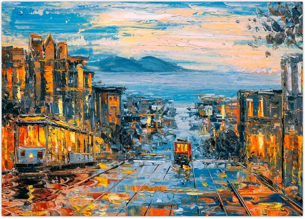 Tablou - Telecabină, San Francisco (70x50 cm)