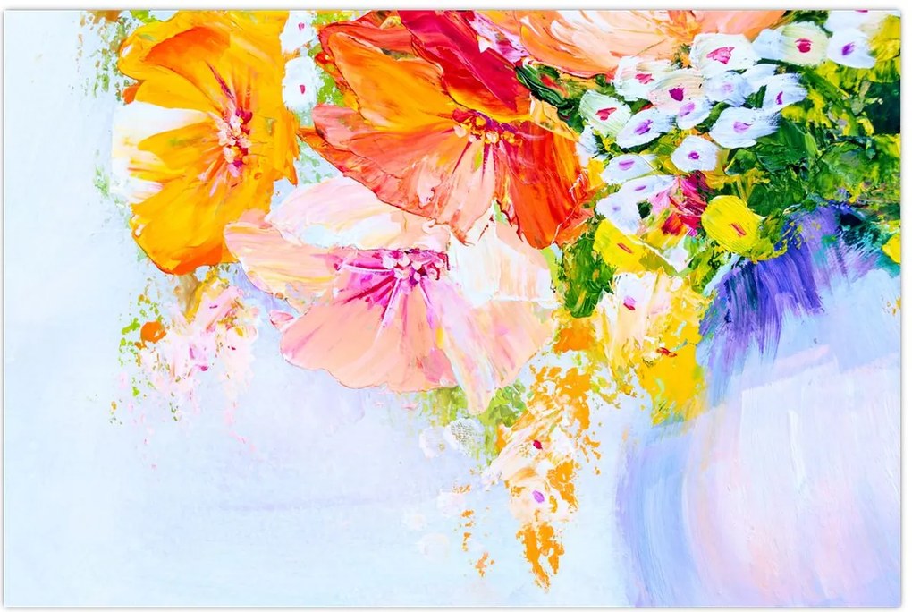 Tablou - Flori,pictură (90x60 cm)