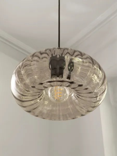 Osram - Pendul pe cablu DECOR SMOKE, 1xE27/12W/230V, Ø 28 cm, negru/gri fumuriu