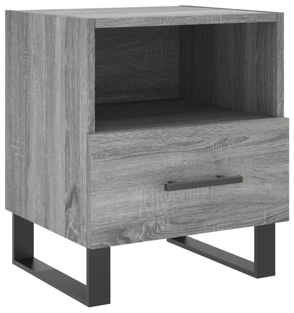 vidaXL Noptieră, gri sonoma, 40x35x47,5 cm, lemn compozit