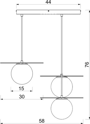 Lustră suspendată pe cablu FLAT, 3xE27/15W/230V, crem