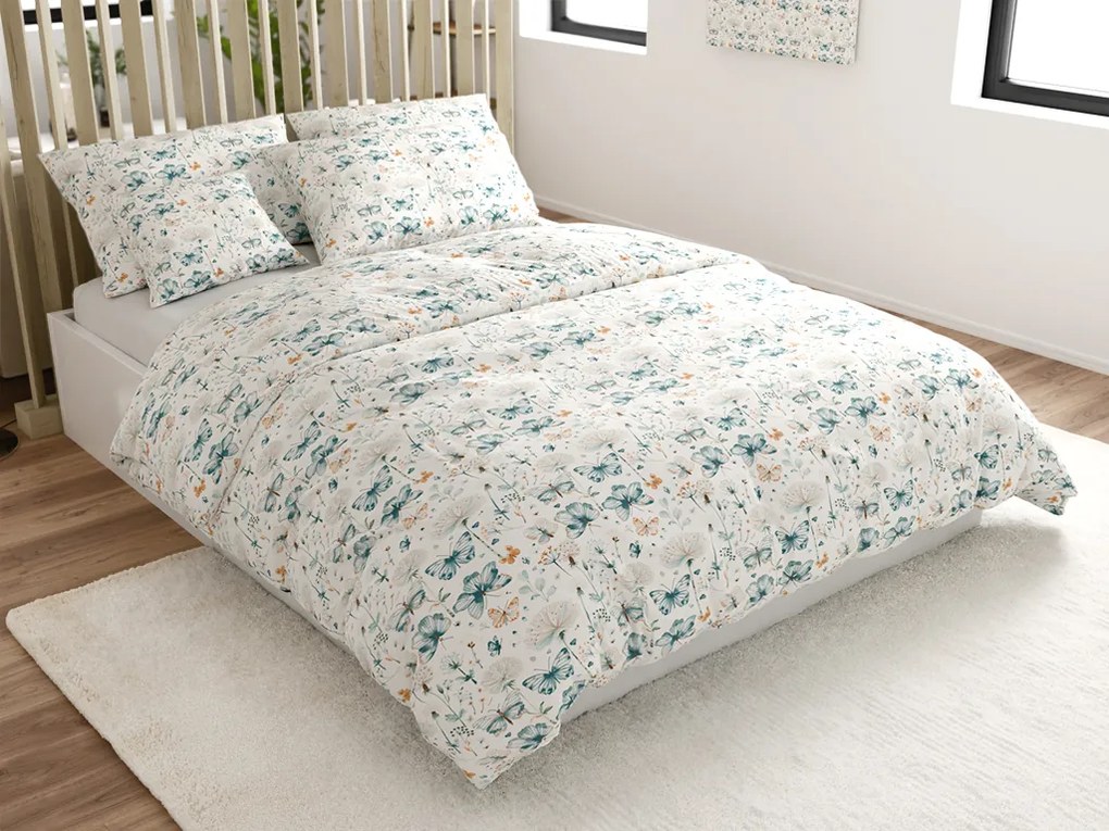 Lenjerie de pat din bumbac ELIVINE alba Dimensiunile lenjeriei: 70 x 90 cm | 140 x 200 cm