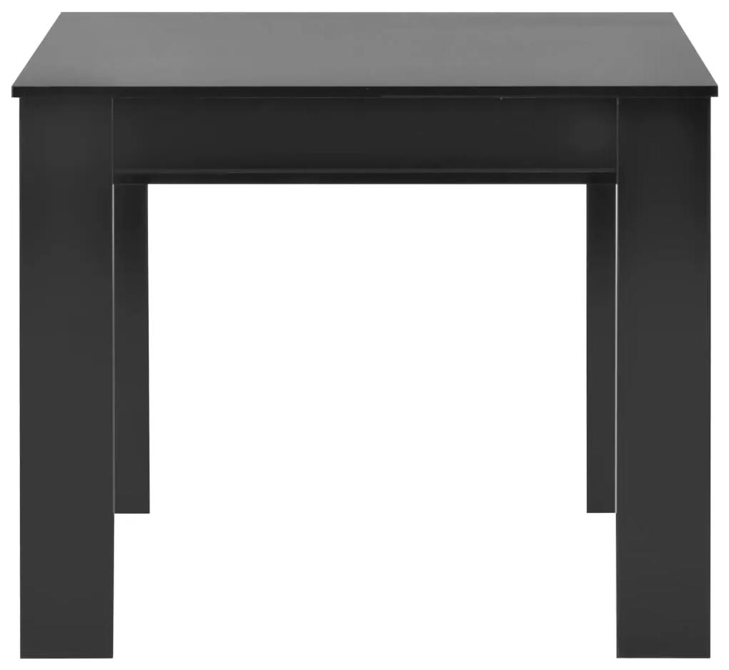 Masa de bucatarie extensibila, negru extralucios, 175x90x75 cm 1, Negru