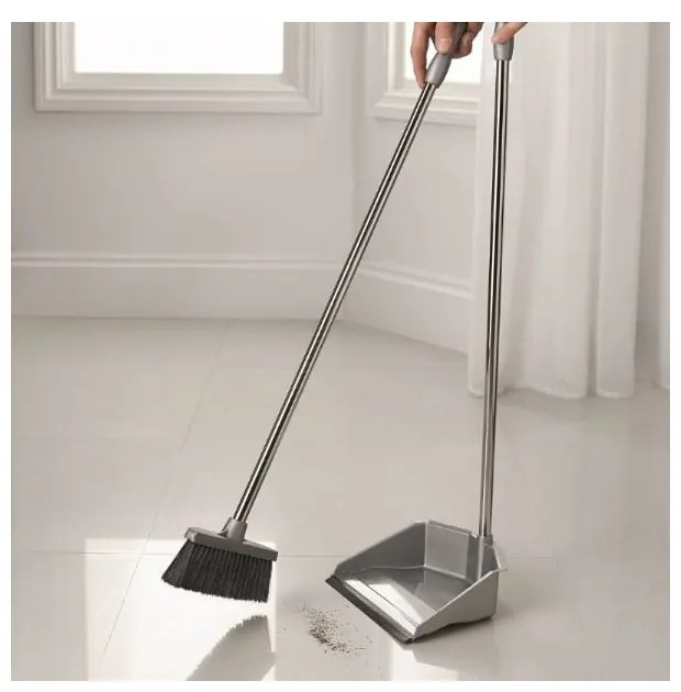 Făraș cu mâner lung Addis Dust, gri