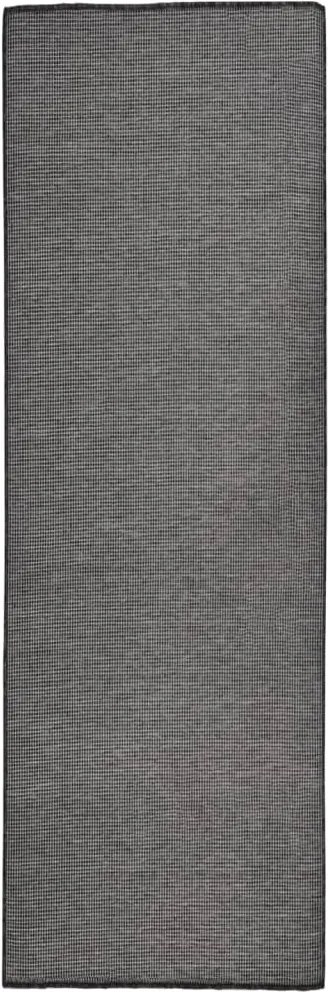 vidaXL Covor de exterior, gri, 80x250 cm, țesătură plată