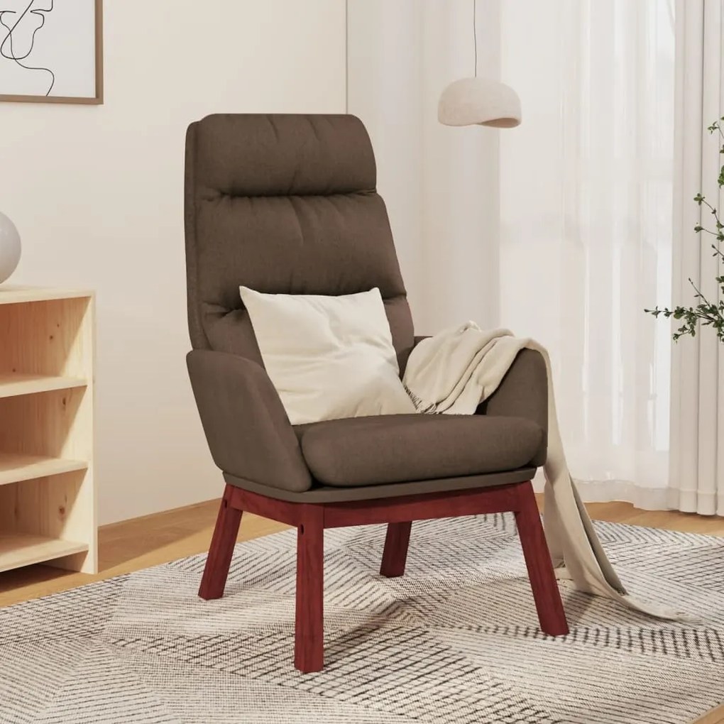 341168 vidaXL Scaun de relaxare, gri taupe, material textil