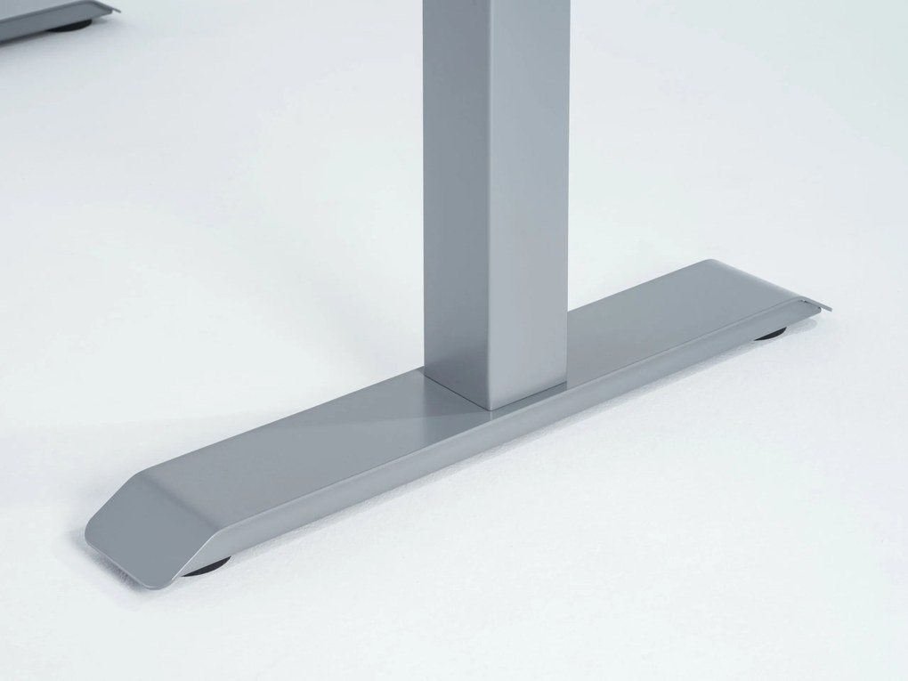 Viva Little, Birou reglabil electric, două motoare - Alb - Gri - 1200x650x18