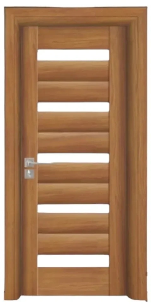 Usa Interior din MDF Novo Doors ND02 LUX PREMIUM, Cadru din Lemn Masiv, KIT COMPLET, Toc Reglabil de 10 CM INCLUS, Plinta pe Ambele Parti (Culoare: