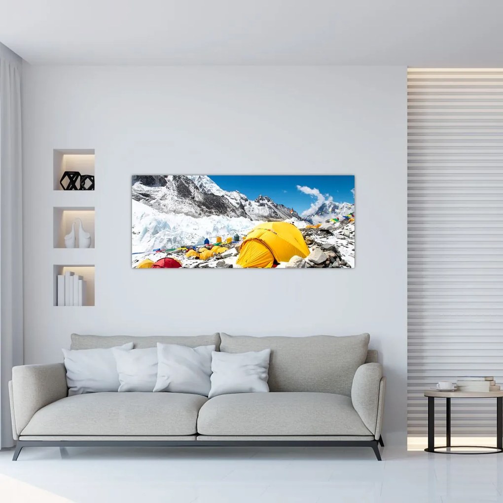 Tablou - Camping la munte (120x50 cm)