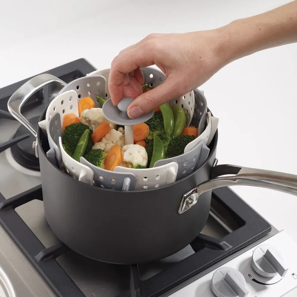 Steamer / sită pentru gătit cu aburi Joseph Joseph Lotus Plus, verde