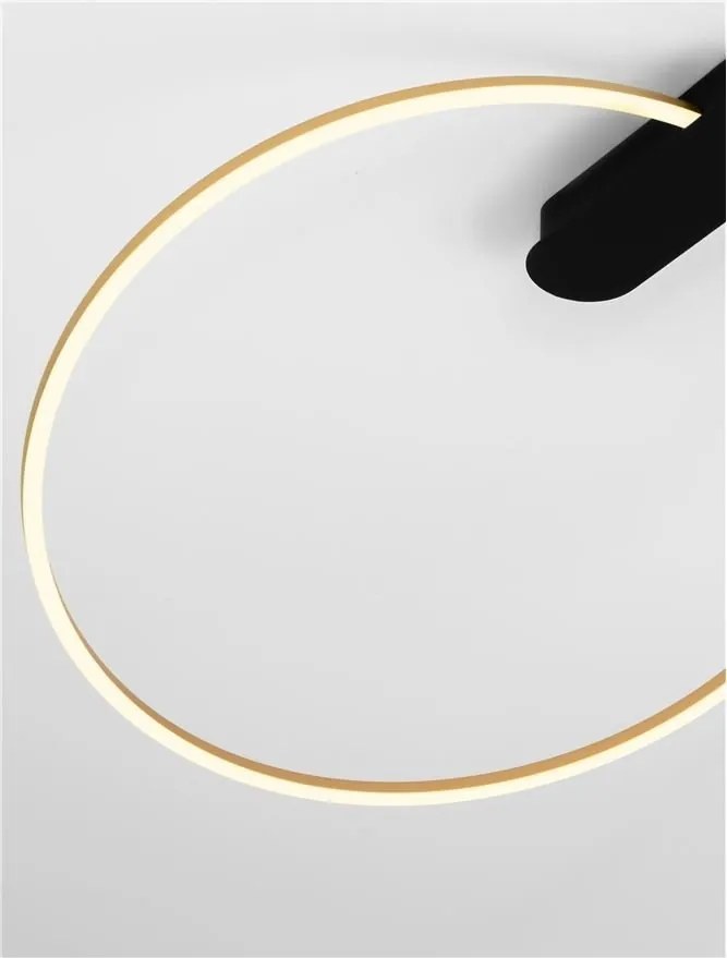 Lustra LED aplicata design modern minimalist KIKLOS auriu/negru