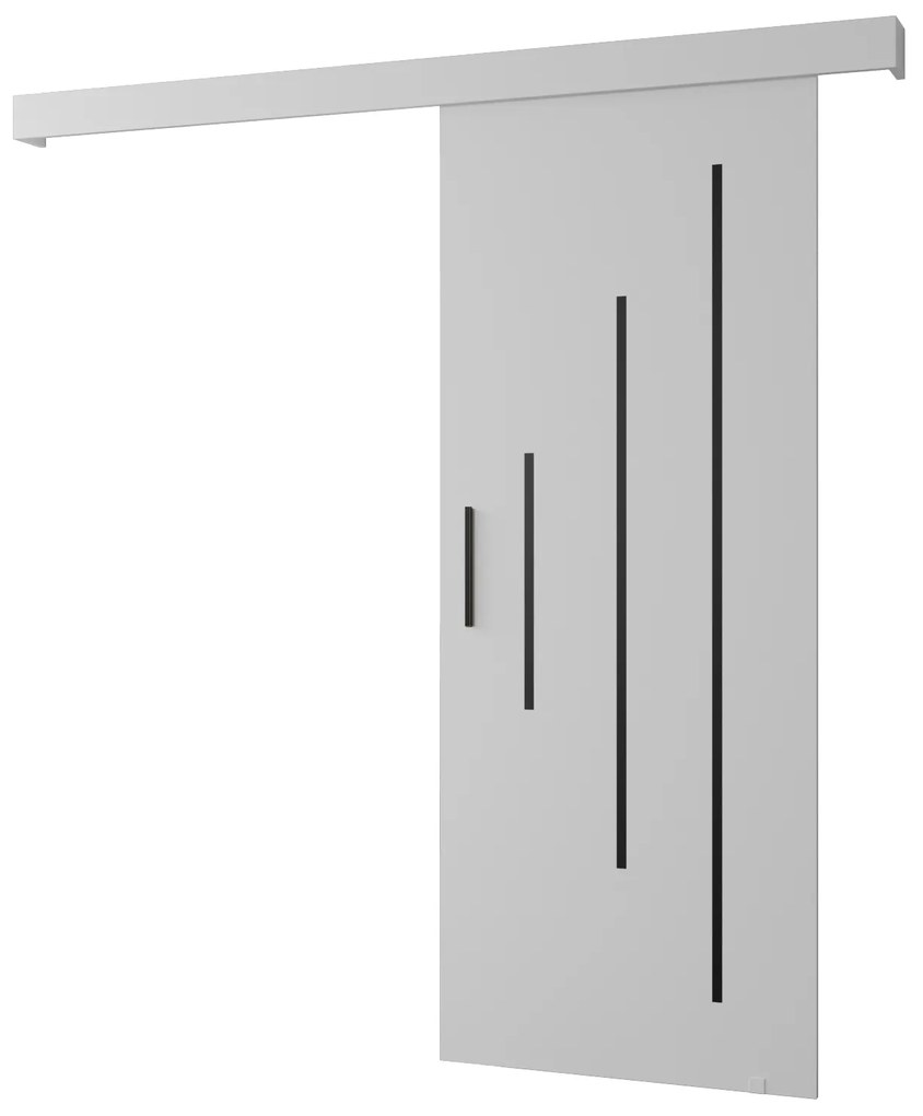 Uși culisante 90 cm Sharlene Y (alb mat + negru). 1044018