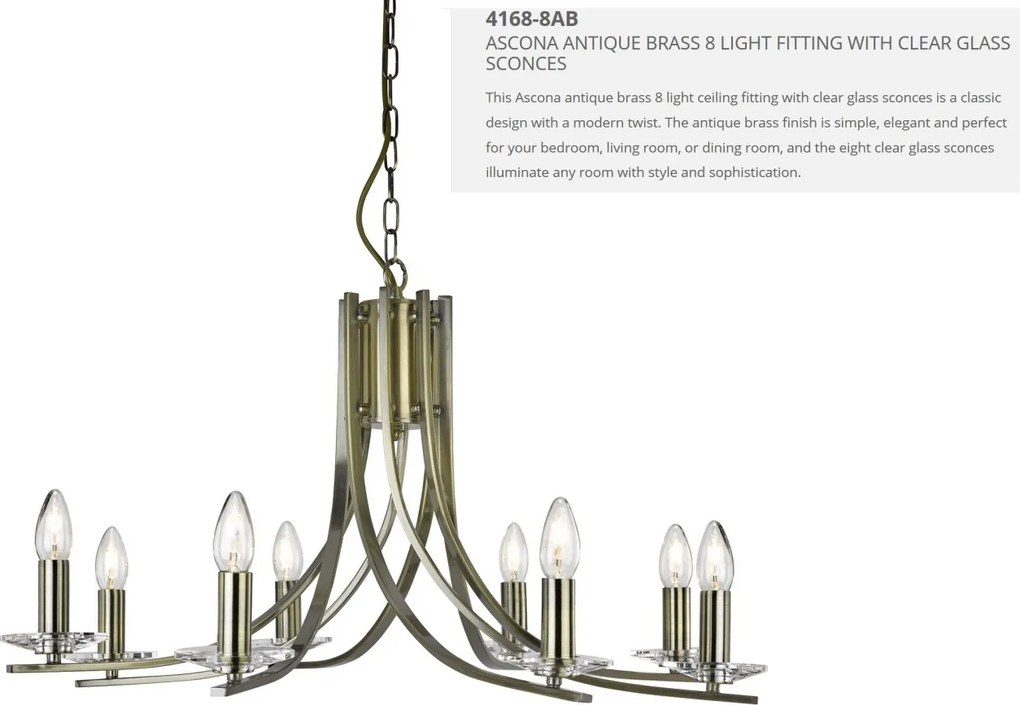 Lustra moderna design alama Ascona 8L 4168-8AB SRT