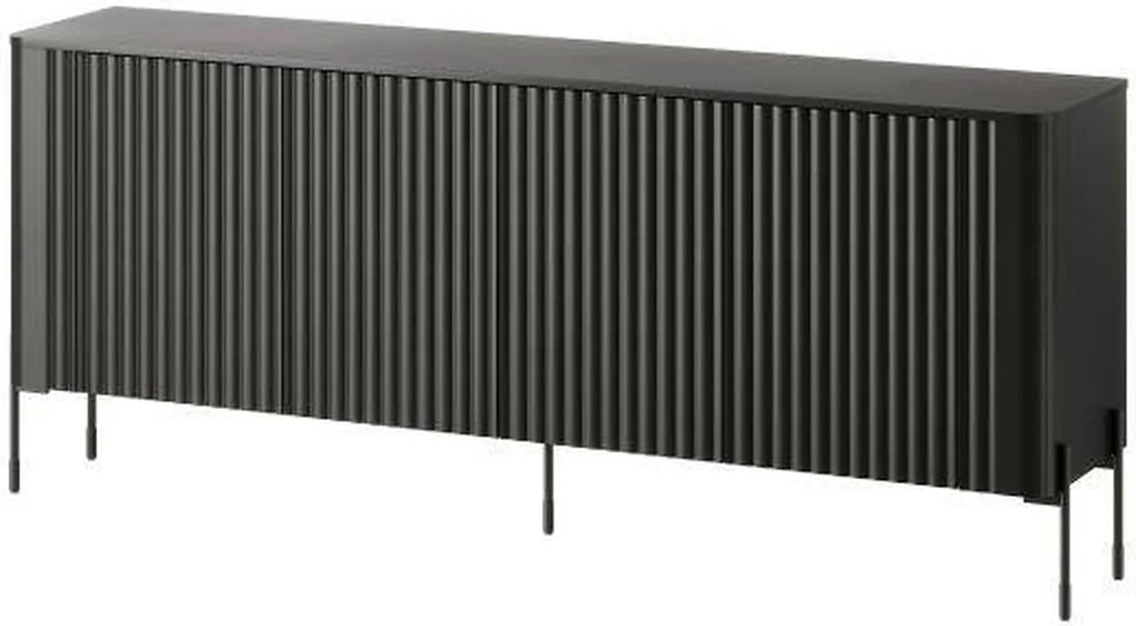 Comoda VERA, negru, PAL laminat, 190x40x80 cm