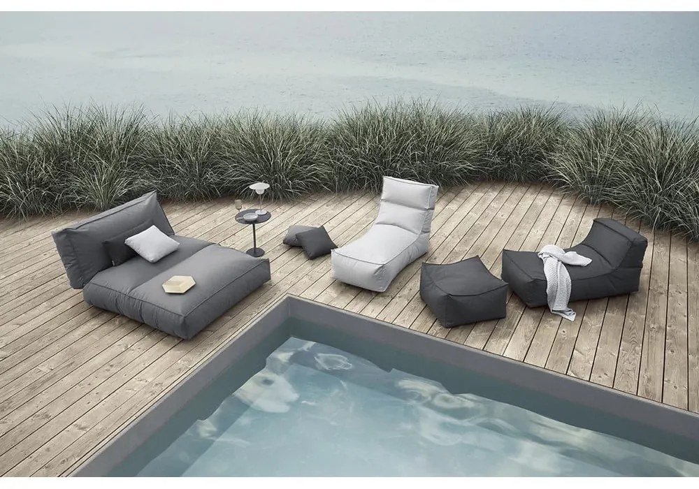 Pernă decorativă exterior Blomus Grow, 38 x 38 cm, albastru deschis