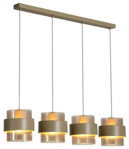 Lustra cu 4 pendule stil scandinav Royal chihlimbar