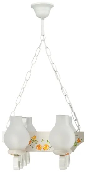 Brilagi - Lustru cu lanț QUEEN 4xE14/40W/230V fag/crem