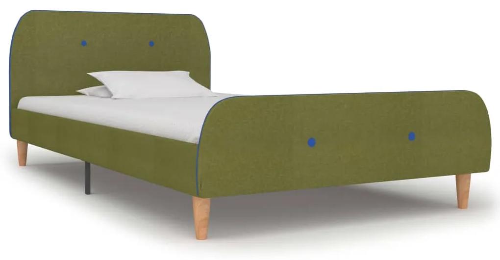 280931 vidaXL Cadru de pat, verde, 90 x 200 cm, material textil