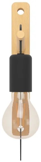 Aplică Eglo 44013 POCKLEY 1xE27/10W/230V maro/negru